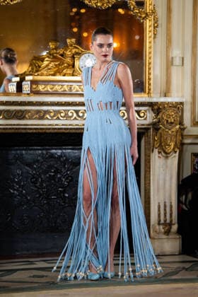 PFW - Imane Ayissi Runway Anastasia Degtyarenko walks the runway during the Imane Ayissi Haute Couture Week Spring Summer 2026 show as part of Paris Fashion Week Paris, France on January 26, 2026. Photo by LounisPhotography ABACAPRESS.COM Paris France  Copyright: xLounisPhotography ABACAx