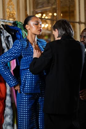 PFW - Imane Ayissi Runway Ophely Mezino walks the runway during the Imane Ayissi Haute Couture Week Spring Summer 2026 show as part of Paris Fashion Week Paris, France on January 26, 2026. Photo by LounisPhotography ABACAPRESS.COM Paris France  Copyright: xLounisPhotography ABACAx