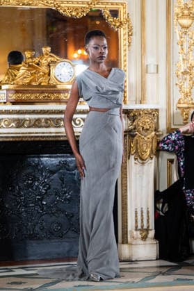 PFW - Imane Ayissi Runway A model walks the runway during the Imane Ayissi Haute Couture Week Spring Summer 2026 show as part of Paris Fashion Week Paris, France on January 26, 2026. Photo by LounisPhotography ABACAPRESS.COM Paris France  Copyright: xLounisPhotography ABACAx