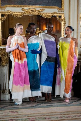 PFW - Imane Ayissi Runway Ophely Mezino, Nala Luuna Diagouraga and Anastasia Degtyarenko walks the runway during the Imane Ayissi Haute Couture Week Spring Summer 2026 show as part of Paris Fashion Week Paris, France on January 26, 2026. Photo by LounisPhotography ABACAPRESS.COM Paris France  Copyright: xLounisPhotography ABACAx