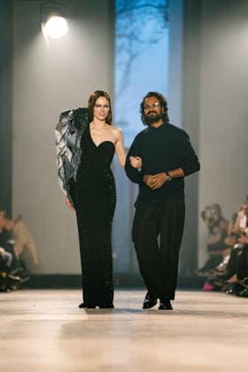 PFW - Rahul Mishra Runway Coco Rocha And Indian Designer Rahul Mishra the runway durinh the Rahul Mishra Haute Couture Week Spring Summer 2026 show as part of the Paris Fashion Week. Paris, France on January 26, 2026. Photo by LounisPhotography ABACAPRESS.COM PAris France  Copyright: xLounisPhotography ABACAx