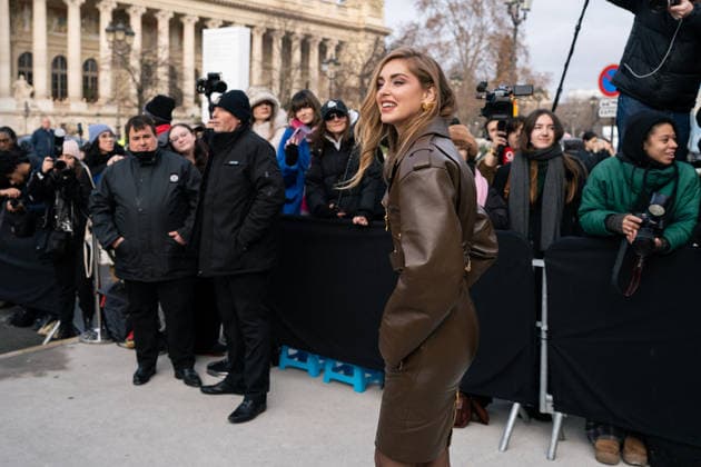 PFW - Schiaparelli Outside Chiara Ferragni attends the Schiaparelli Haute Couture Week Spring Summer 2026 show as part of Paris Fashion Week on January 26, 2026 in Paris, France . Photo by LounisPhotography ABACAPRESS.COM Paris France  Copyright: xLounisPhotography ABACAx