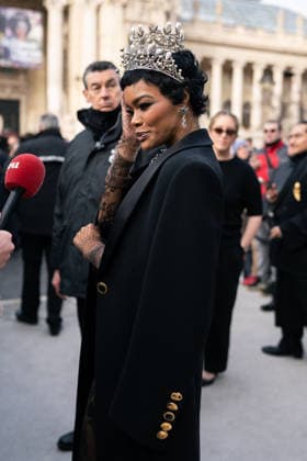 PFW - Schiaparelli Outside Teyana Taylor attends the Schiaparelli Haute Couture Week Spring Summer 2026 show as part of Paris Fashion Week on January 26, 2026 in Paris, France . Photo by LounisPhotography ABACAPRESS.COM Paris France  Copyright: xLounisPhotography ABACAx