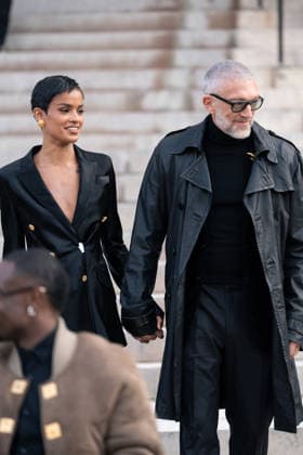 Schiaparelli - Outside Arrivals - Paris Fashion Week - Haute Couture Week Spring Summer 2026 Narah Baptista and Vincent Cassel attends the Schiaparelli Haute Couture Week Spring Summer 2026 show as part of Paris Fashion Week on January 26, 2026 in Paris, France, Credit:Lounis Tiar Avalon France, Paris  Copyright: xLounisxTiarx xAvalonx 1069629964