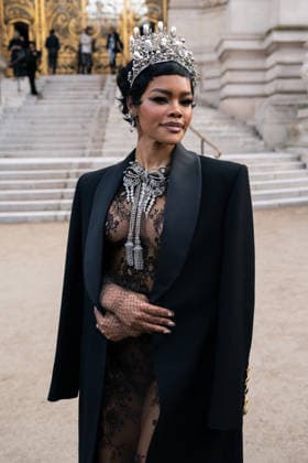 Schiaparelli - Outside Arrivals - Paris Fashion Week - Haute Couture Week Spring Summer 2026 Teyana Taylor attends the Schiaparelli Haute Couture Week Spring Summer 2026 show as part of Paris Fashion Week on January 26, 2026 in Paris, France, Credit:Lounis Tiar Avalon France, Paris  Copyright: xLounisxTiarx xAvalonx 1069630556