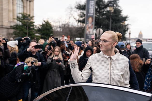 Schiaparelli - Outside Arrivals - Paris Fashion Week - Haute Couture Week Spring Summer 2026 Alex Consani attends the Schiaparelli Haute Couture Week Spring Summer 2026 show as part of Paris Fashion Week on January 26, 2026 in Paris, France, Credit:Lounis Tiar Avalon France, Paris  Copyright: xLounisxTiarx xAvalonx 1069630577