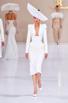 PFW - Haute Couture - Tamara Ralph Runway A model walks the runway during the Tamara Ralph Haute Couture Week Spring Summer 2026 show as part of Paris Fashion Week on January 26, 2026 in Paris, France. Photo by Shootpix ABACAPRESS.COM Paris France  Copyright: xShootPix ABACAx