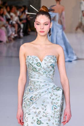 PFW - Haute Couture - Tamara Ralph Runway A model walks the runway during the Tamara Ralph Haute Couture Week Spring Summer 2026 show as part of Paris Fashion Week on January 26, 2026 in Paris, France. Photo by Shootpix ABACAPRESS.COM Paris France  Copyright: xShootPix ABACAx