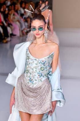 PFW - Haute Couture - Tamara Ralph Runway A model walks the runway during the Tamara Ralph Haute Couture Week Spring Summer 2026 show as part of Paris Fashion Week on January 26, 2026 in Paris, France. Photo by Shootpix ABACAPRESS.COM Paris France  Copyright: xShootPix ABACAx
