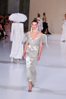PFW - Haute Couture - Tamara Ralph Runway A model walks the runway during the Tamara Ralph Haute Couture Week Spring Summer 2026 show as part of Paris Fashion Week on January 26, 2026 in Paris, France. Photo by Shootpix ABACAPRESS.COM Paris France  Copyright: xShootPix ABACAx