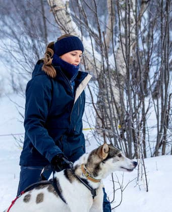 27-01-2026 Norway Princess Ingrid Alexandra during a dog sledding tour along a route used in the Finnmark race and the Barents secretariat in Kirkenes. Â  Copyright: xPPEx