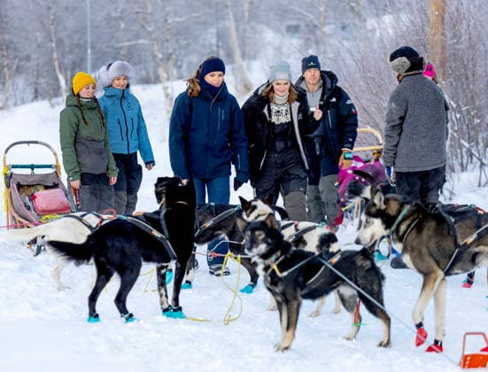 27-01-2026 Norway Princess Ingrid Alexandra during a dog sledding tour along a route used in the Finnmark race and the Barents secretariat in Kirkenes. Â  Copyright: xPPEx