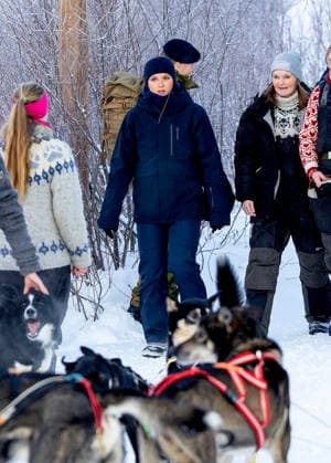 27-01-2026 Norway Princess Ingrid Alexandra during a dog sledding tour along a route used in the Finnmark race and the Barents secretariat in Kirkenes. Â  Copyright: xPPEx