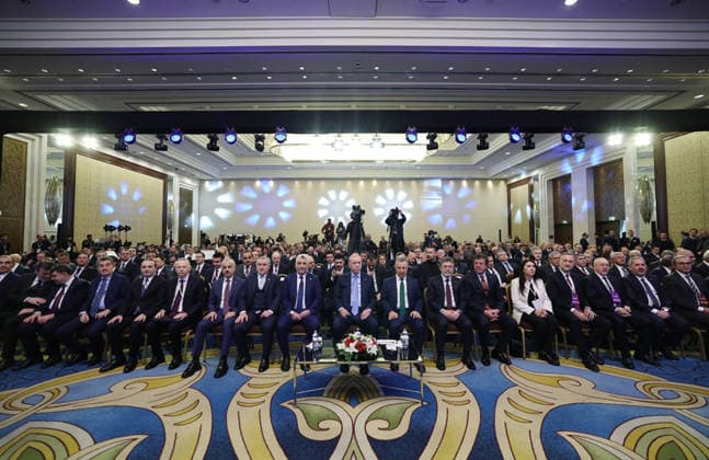 Turkish President Recep Tayyip Erdo?an participates in an awards ceremony for success Turkish President Recep Tayyip Erdo?an participates in an awards ceremony for success in international contracting services in the Turkish capital, Ankara, January 27, 2026. Photo by Turkish presidency apaimages Istanbul Istanbul Turkey 270126_Turkish_TPO_01(3) Copyright: xapaimagesxTurkishxpresidencyx xapaimagesx