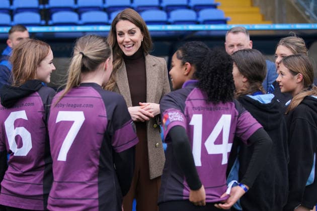 . 27 01 2026. Wakefield, United Kingdom. Kate Middleton, the Princess of Wales, during a visit to Wakefield Trinity Rugby League club in Wakefield, United Kingdom.  xPoolx xi-Imagesx IIM-26528-0031