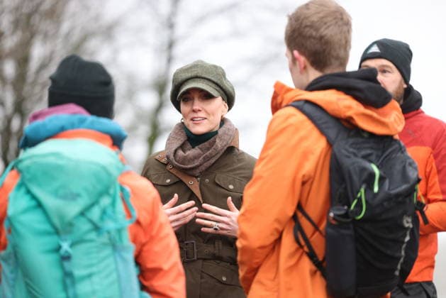 Princess of Wales visits Mind Over Mountains charity in Peak District, UK, 27 January 2026 The Princess of Wales visits organisations including Mind Over Mountains in the North of England on 27 January 2026, to shine a light on the healing power of creativity, community and nature for individuals who have experienced trauma, isolation and poor mental heal. Mind Over Mountains, a charity offering professional mental health support through therapeutic outdoor experiences, for a supported wellbeing walk in the Peak District., Credit:Ian Vogler Avalon UK, Sheffiled  Copyright: xIanxVoglerx xAvalonx 1069804306