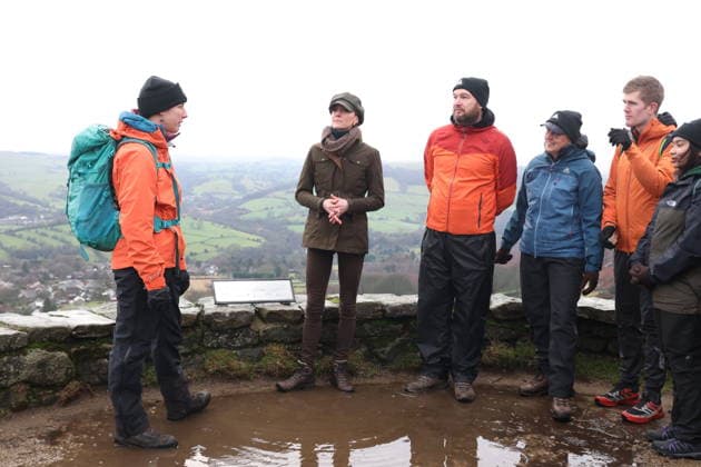 The Princess of Wales takes part in a Wellbeing Walk The Princess of Wales joins Mind Over Mountains, a charity offering professional mental health support through therapeutic outdoor experiences, for a supported wellbeing walk in the Peak District, UK, on the 27th January 2026. Picture by Ian Vogler WPA-Pool Hope Valley Curbar Gap Derbyshire United Kingdom  WHA-0807