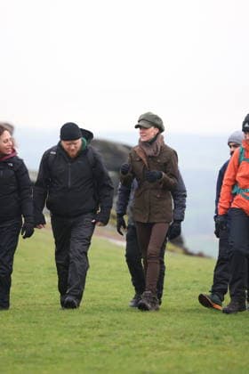 The Princess of Wales takes part in a Wellbeing Walk The Princess of Wales joins Mind Over Mountains, a charity offering professional mental health support through therapeutic outdoor experiences, for a supported wellbeing walk in the Peak District, UK, on the 27th January 2026. Picture by Ian Vogler WPA-Pool Hope Valley Curbar Gap Derbyshire United Kingdom  WHA-0807