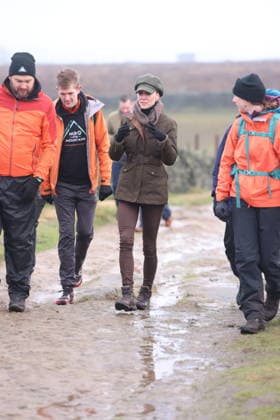 The Princess of Wales takes part in a Wellbeing Walk The Princess of Wales joins Mind Over Mountains, a charity offering professional mental health support through therapeutic outdoor experiences, for a supported wellbeing walk in the Peak District, UK, on the 27th January 2026. Picture by Ian Vogler WPA-Pool Hope Valley Curbar Gap Derbyshire United Kingdom  WHA-0807