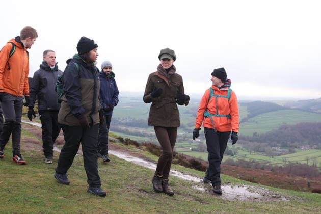 The Princess of Wales takes part in a Wellbeing Walk The Princess of Wales joins Mind Over Mountains, a charity offering professional mental health support through therapeutic outdoor experiences, for a supported wellbeing walk in the Peak District, UK, on the 27th January 2026. Picture by Ian Vogler WPA-Pool Hope Valley Curbar Gap Derbyshire United Kingdom  WHA-0807