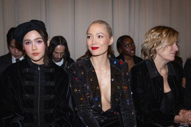 PFW - Giorgio Armani Prive Front Row Araya Hargate and Pom Klementieff attending the Giorgio Armani Prive Haute Couture Week Spring Summer 2026 show as part of Paris Fashion Week on January 27, 2026 in Paris, France. Photo by Alexis Jumeau ABACAPRESS.COM Paris France  Copyright: xJumeauxAlexis ABACAx