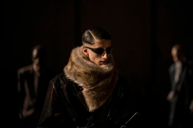 PFW Saint Laurent runway EB A model presents a creation by designer Anthony Vaccarello as part of his Menswear Fall Winter 2026-2027 collection show for fashion house Saint Laurent during Men s Fashion Week in Paris, France, January 27, 2026. Photo by Eliot Blondet ABACAPRESS.COM Paris France France  Copyright: xBlondetxEliot ABACAx