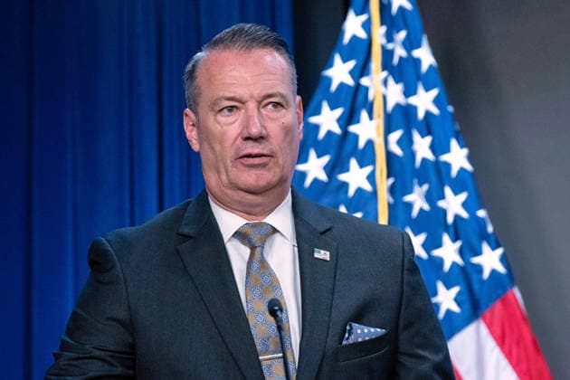 January 27, 2026: Acting director of U.S. Immigration and Customs Enforcement Todd Lyons speaks during a news conference at ICE headquarters in Washington, D.C, in May 2025. - ZUMAm67_ 20260127_zaf_m67_004 Copyright: xJosexLuisxMaganax