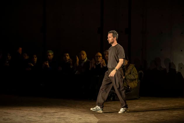 PFW Saint Laurent front row EB Designer Anthony Vaccarello walks during his Menswear Fall Winter 2026-2027 collection show for fashion house Saint Laurent during Men s Fashion Week in Paris, France, January 27, 2026. Photo by Eliot Blondet ABACAPRESS.COM Paris France France  Copyright: xBlondetxEliot ABACAx
