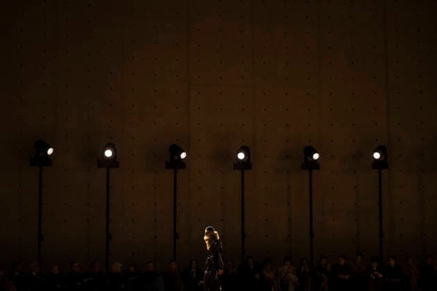PFW Saint Laurent runway EB A model presents a creation by designer Anthony Vaccarello as part of his Menswear Fall Winter 2026-2027 collection show for fashion house Saint Laurent during Men s Fashion Week in Paris, France, January 27, 2026. Photo by Eliot Blondet ABACAPRESS.COM Paris France France  Copyright: xBlondetxEliot ABACAx