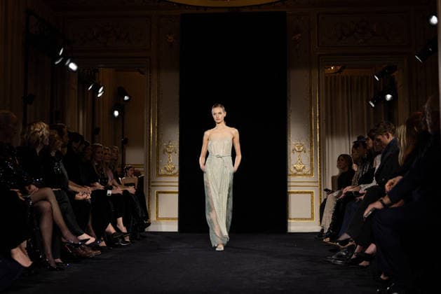 PFW Giorgio Armani Runway - Paris AJ A model presents a creation for Giorgio Armani Prive for Women s Haute Couture Spring Summer 2026 collection fashion show as part of the Paris Haute Couture Fashion Week, in Paris, on January 27, 2026. Photo by Alexis Jumeau ABACAPRESS.COM Paris France  Copyright: xJumeauxAlexis ABACAx