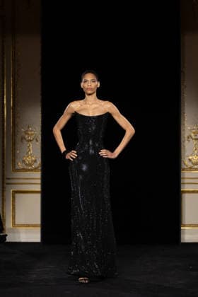 PFW Giorgio Armani Runway - Paris AJ A model presents a creation for Giorgio Armani Prive for Women s Haute Couture Spring Summer 2026 collection fashion show as part of the Paris Haute Couture Fashion Week, in Paris, on January 27, 2026. Photo by Alexis Jumeau ABACAPRESS.COM Paris France  Copyright: xJumeauxAlexis ABACAx