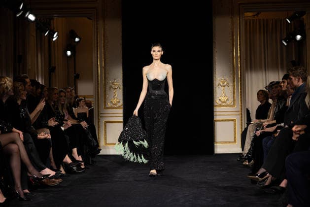 PFW Giorgio Armani Runway - Paris AJ A model presents a creation for Giorgio Armani Prive for Women s Haute Couture Spring Summer 2026 collection fashion show as part of the Paris Haute Couture Fashion Week, in Paris, on January 27, 2026. Photo by Alexis Jumeau ABACAPRESS.COM Paris France  Copyright: xJumeauxAlexis ABACAx
