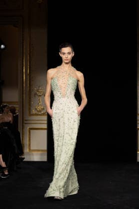 PFW Giorgio Armani Runway - Paris AJ A model presents a creation for Giorgio Armani Prive for Women s Haute Couture Spring Summer 2026 collection fashion show as part of the Paris Haute Couture Fashion Week, in Paris, on January 27, 2026. Photo by Alexis Jumeau ABACAPRESS.COM Paris France  Copyright: xJumeauxAlexis ABACAx