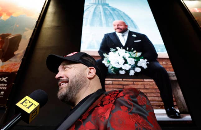 Kevin James arrives on the red carpet at the Solo Mio New York premiere at Regal Times Square on Tuesday, January 27, 2026 in New York City.  NYP20260127111 JOHNxANGELILLO