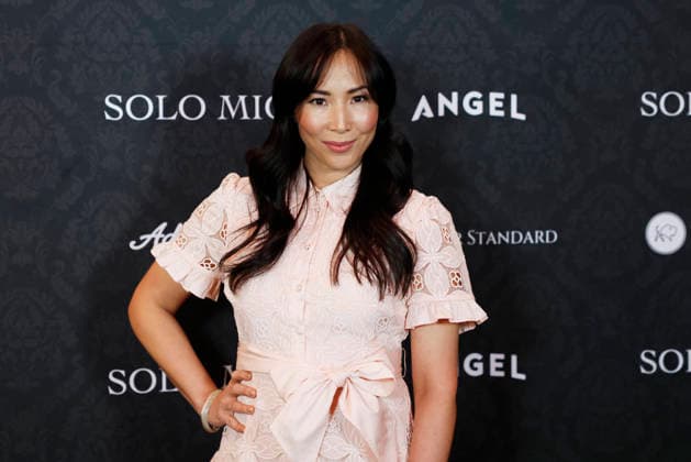 Julee Cerda arrives on the red carpet at the Solo Mio New York premiere at Regal Times Square on Tuesday, January 27, 2026 in New York City.  NYP20260127103 JOHNxANGELILLO