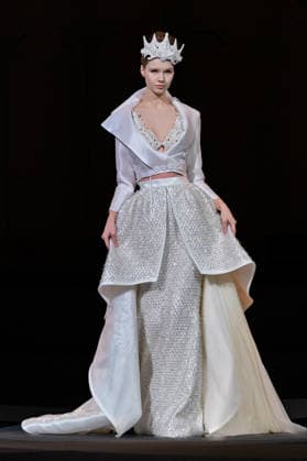 PFW - Julien Fournie Runway Model walks the runway during the Julien Fournie Haute Couture Spring Summer show as part of Paris Fashion Week on January 27, 2026 in Paris, France. Photo by Jana Call me J ABACA Paris Ile de France France  Copyright: xJanaxCallxmexJ ABACAx