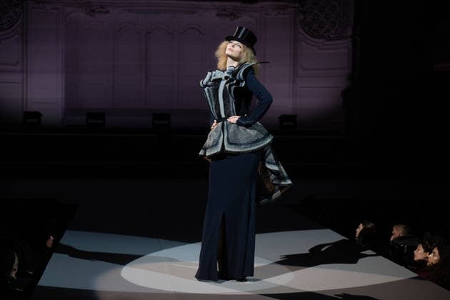 PFW - Julien Fournie Runway A model walks the runway during the Julien Fournie Haute Couture Week Spring Summer 2026 show as part of Paris Fashion Week on January 27, 2026 in Paris, France. Photo by Laurent Zabulon ABACAPRESS.COM Paris France  Copyright: xZabulonxLaurent ABACAx