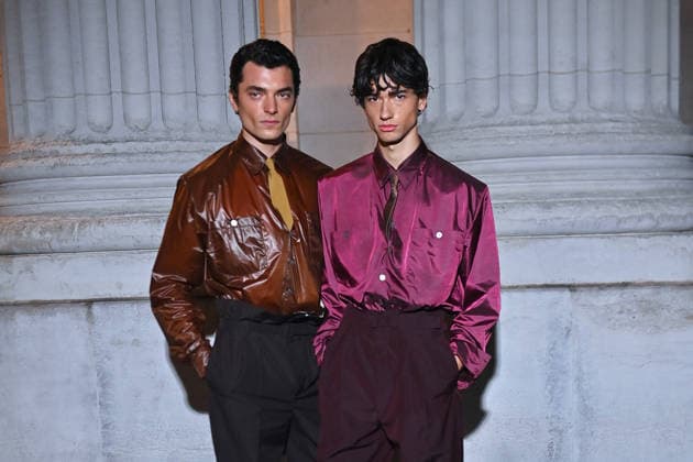 PFW - Saint Laurent Photocall Antoine Waldner and Hugo Dacquet attends the Saint Laurent Menswear Fall Winter 2026-2027 show as part of Paris Fashion Week on January 27, 2026 in Paris, France. Photo by Franck Castel ABACAPRESS.COM Paris France  Copyright: xCastelxFranck ABACAx