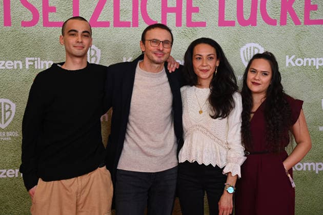 from left Patrice Verhoeven, Luca Verhoeven, Stephanie Verhoeven and guest world premiere ACH DIESE LUECKE DIESE ENTSETZLICHE LUECKE on 27 01 20226 at the Mathaeser Kino in Munich