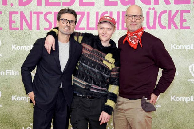 Simon Verhoeven, Bruno Alexander and Joachim Meyerhoff at the premiere of the film Ach, diese Lücke, diese entsetzliche Lücke at Mathäser Filmpalast Munich, 27 01 2026 Foto:xN.xKolinzx xFuturexImagex luecke_6134
