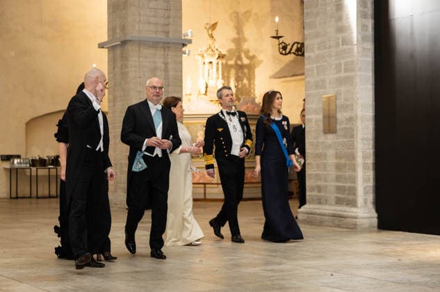 27.01.2026, Tallinn. King Frederik X of Denmark and Queen Mary will be in Estonia on a state visit at the invitation of President Alar Karis. President Alar Karis hosted a state dinner in honor of the Danish royal couple at the Niguliste Museum. The dinner was preceded by a formal concert. Photo: Madis Veltman Postimees Tallinn Harjumaa Estonia 1MV27JAN26C31  Copyright: xMadisxVeltmanx Sirje Karis, Alar Karis, King Frederik X, Queen Mary