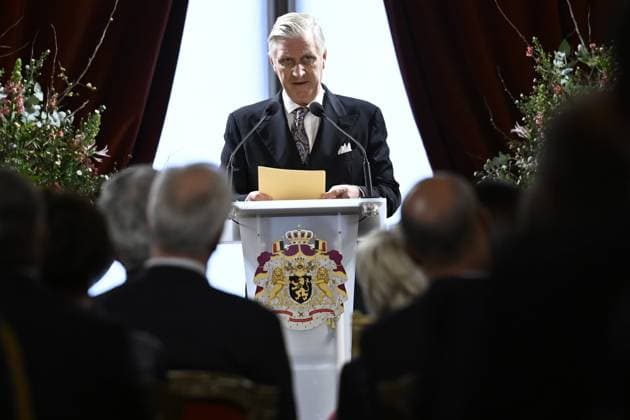 King Philippe and Queen Mathilde receive the country s leading authorities BRUSSELS, BELGIUM - JANUARY 28 : To mark the New Year, King Philippe and Queen Mathilde receive the country s leading authorities at the Royal Palace in Brussels, in the presence of Prince Laurent and Princess Claire. King Philippe and Prime Minister Bart De Wever deliver their annual address to the country s authorities on January 28, 2026 in Brussels, Belgium, 28 01 2026 Brussels Belgium  Copyright: xDidierxLebrunx