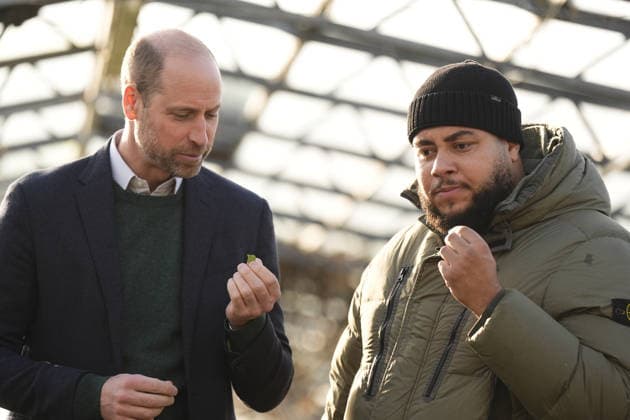 Prince of Wales visits We Move FWD The Prince of Wales and Big Zuu in one of the greenhouses during a visit to BBC Children In Need s We Move FWD programme at the Ubele Initiative in the Wolves Lane Centre, north London. We Move FWD is a 10-year commitment by BBC Children in Need, delivered in collaboration with BBC Radio 1Xtra, to create opportunities for Black children and young people across the UK. Picture date: Wednesday January 28, 2026., Credit:Aaron Chown Avalon UK, London  Copyright: xAaronxChownx xAvalonx 1069987878