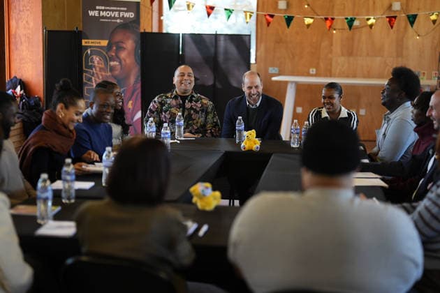 Prince of Wales visits We Move FWD The Prince of Wales takes part in a roundtable discussion during a visit to BBC Children In Need s We Move FWD programme at the Ubele Initiative in the Wolves Lane Centre, north London. We Move FWD is a 10-year commitment by BBC Children in Need, delivered in collaboration with BBC Radio 1Xtra, to create opportunities for Black children and young people across the UK. Picture date: Wednesday January 28, 2026., Credit:Aaron Chown Avalon UK, London  Copyright: xAaronxChownx xAvalonx 1069987960