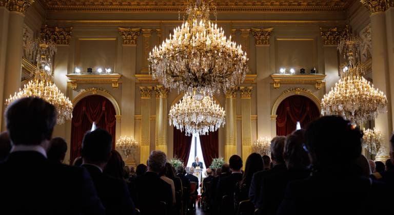 King Philippe - Filip of Belgium delivers a speech at a New Year s reception organized by the Royal Family for the Belgian Authorities, at the Royal Palace in Brussels, Wednesday 28 January 2026.  BENOITxDOPPAGNE 159283396