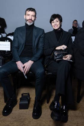 Julien Derouault et Marie Claude Pietragalla, Parrain et Marraine de la Collection au Front Row au défilé Franck Sorbier, Collection Haute Couture Printemps Eté 2026 lors de la Fashion Week de Paris PFW au Pavillon Wagram, à Paris, France, le 28 janvier 2026 Julien Sarkissian Bestimage Front Row Franck Sorbier Haute Couture Spring Summer 2026 show as part of Paris Fashion Week on January 28, 2026 in Paris, France Paris France  Copyright: xJulienxSarkissianx xBestimagexJulienxSarkissianx xBestimagex