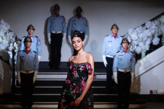 PFW - Franck Sorbier Runway A model walks the runway during the Franck Sorbier Haute Couture Week Spring Summer 2026 show as part of Paris Fashion Week on January 27, 2026 in Paris, France. Photo by Laurent Zabulon ABACAPRESS.COM Paris France  Copyright: xZabulonxLaurent ABACAx