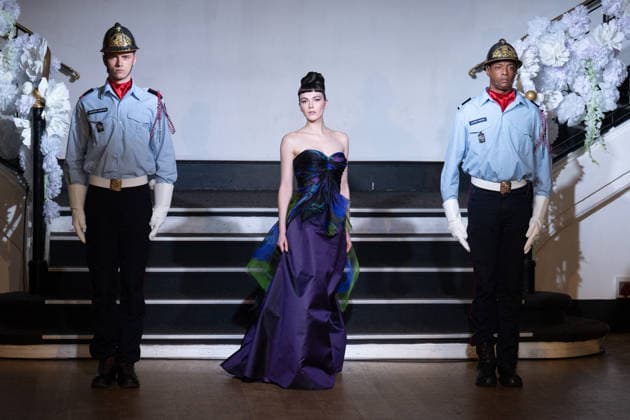 PFW - Franck Sorbier Runway A model walks the runway during the Franck Sorbier Haute Couture Week Spring Summer 2026 show as part of Paris Fashion Week on January 27, 2026 in Paris, France. Photo by Laurent Zabulon ABACAPRESS.COM Paris France  Copyright: xZabulonxLaurent ABACAx