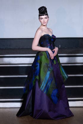 PFW - Franck Sorbier Runway A model walks the runway during the Franck Sorbier Haute Couture Week Spring Summer 2026 show as part of Paris Fashion Week on January 27, 2026 in Paris, France. Photo by Laurent Zabulon ABACAPRESS.COM Paris France  Copyright: xZabulonxLaurent ABACAx