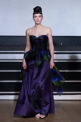 PFW - Franck Sorbier Runway A model walks the runway during the Franck Sorbier Haute Couture Week Spring Summer 2026 show as part of Paris Fashion Week on January 27, 2026 in Paris, France. Photo by Laurent Zabulon ABACAPRESS.COM Paris France  Copyright: xZabulonxLaurent ABACAx